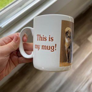 White “Bonnie & Clyde” Cat & Dog Coffee Mug